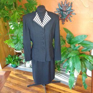 Price Drop!  Vintage or near vintage Kasper Fitted Black Suit